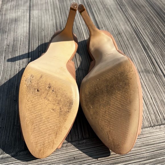 Nine West nude sling back pumps size 9 - Picture 3 of 4